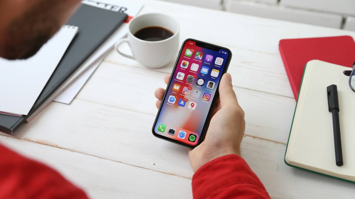 Mobile app development team working on smartphone application